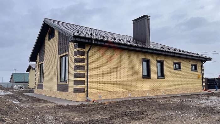 Дом из газобетонных блоков с кирпичной облицовкой п. Кинель-Черкассы