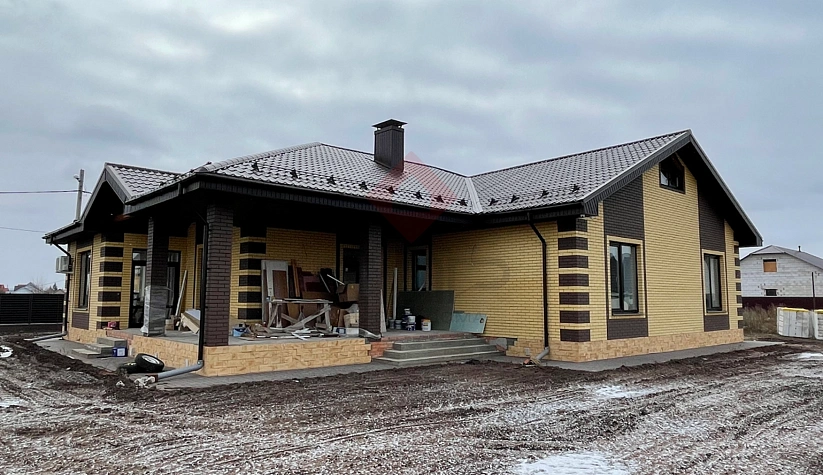 Дом из газобетонных блоков с кирпичной облицовкой п. Кинель-Черкассы